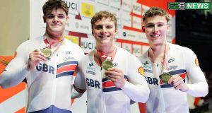 GB men win gold in team sprint at Track Nations Cup GB men