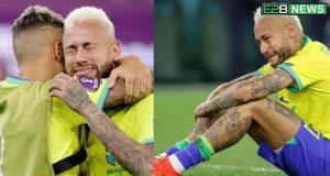 Neymar was knocked out before returning to the team after 16 months Neymar