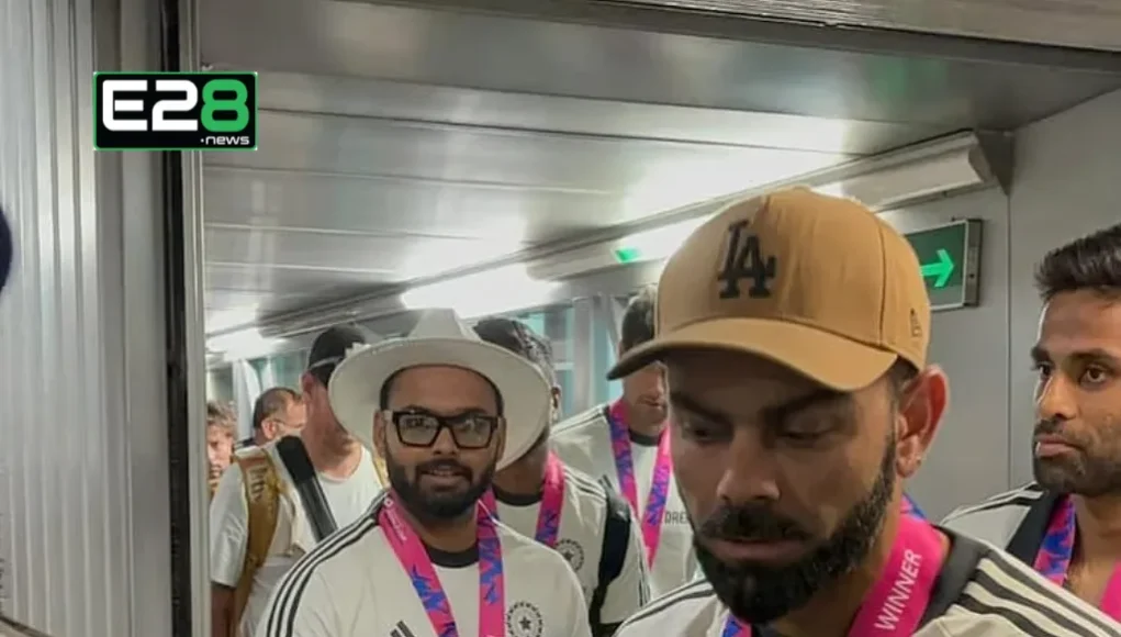 Virat Kohli reaches his hometown Delhi FI VIDEO: Virat Kohli Arrives in Delhi, Fans Welcome Him at Airport