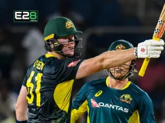 Mitchell Owen Shines with Bat and Ball on T20I Debut vs West Indies Mitchell Owen stars on debut with 50 and key wicket vs WI