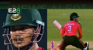 BAN vs WI: Taskin Ahmed hits six but gets hit-wicket in bizarre dismissal Taskin Ahmed