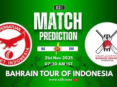 INA vs BAH Match Prediction by E28, 3rd T20I Match Details – Who will win today’s match? INA vs BAH
